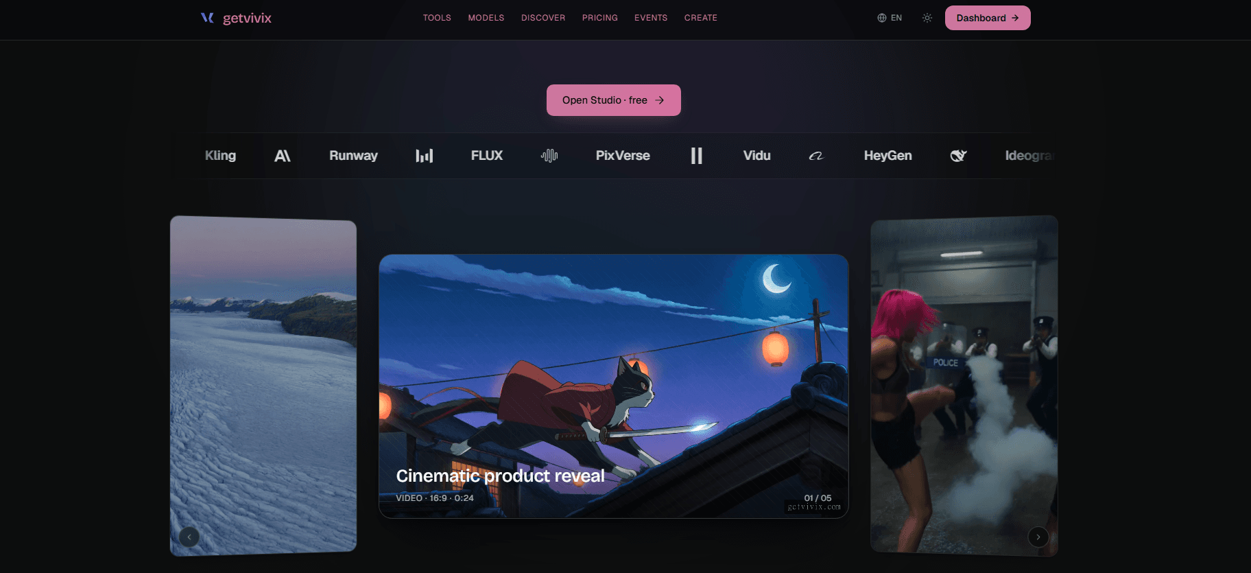 getvivix homepage screenshot